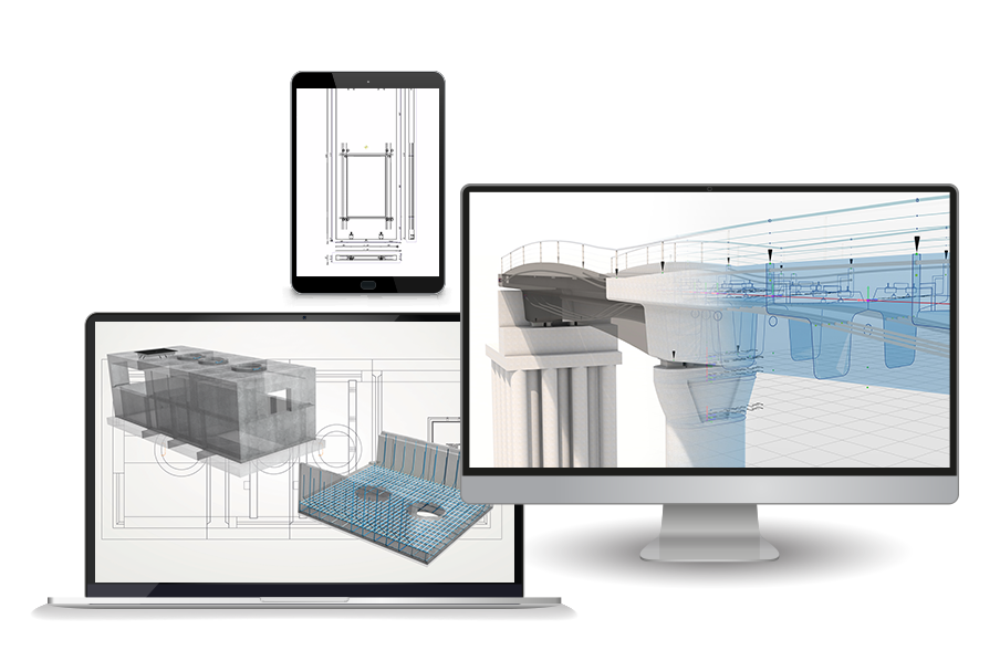 Allplan Bridge and Allplan Precast model and drawing renders. Make digital delivery faster and easier with Allplan.
